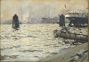 Anders Zorn The Port of Hamburg, oil painting on canvas